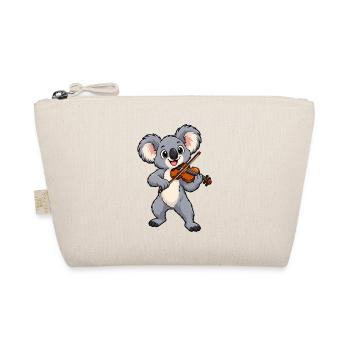 Koala mit Geige - Bio-Täschchen - Natur - Vorne