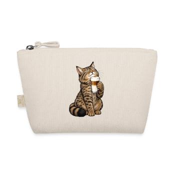 Schottische Wildkatze mit Latte Macchiato - Bio-Täschchen - Natur - Vorne