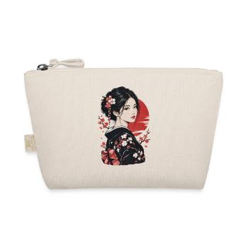 Kirschblüten Kimono Porträt - Bio-Täschchen - Natur - Vorne
