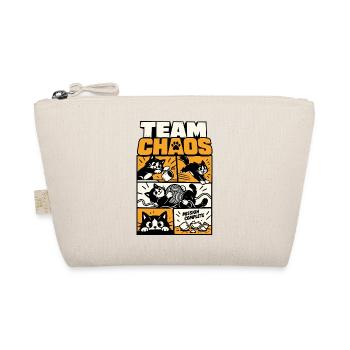 Team Chaos – Katzen Comic - Bio-Täschchen - Natur - Vorne