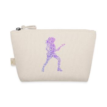 Geschenkidee für die Gitarristin mit Gitarrenspiel - Bio-Täschchen - Natur - Vorne