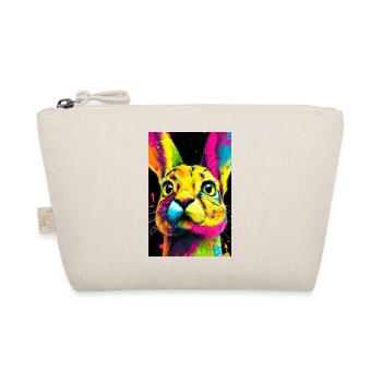 Bunter Hasenkopf  Pop-Art - Bio-Täschchen - Natur - Vorne
