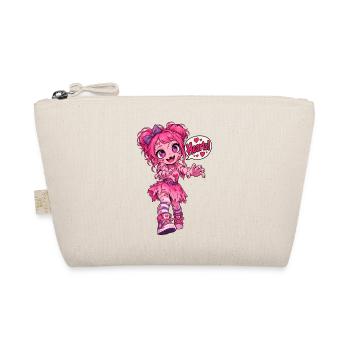 Kawaii Pink Zombie – Herzen! - Bio-Täschchen - Natur - Vorne