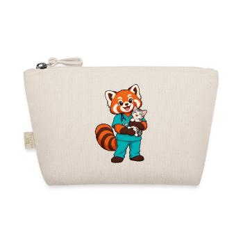Tierarzt Red Panda hält ein Kätzchen - Bio-Täschchen - Natur - Vorne