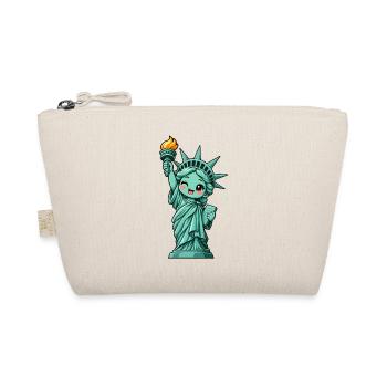Freiheitsstatue Kawaii Style – New York - Bio-Täschchen - Natur - Vorne