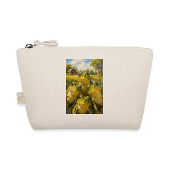 Cottage Pond Frogs Ensemble - Bio-Täschchen - Natur - Vorne