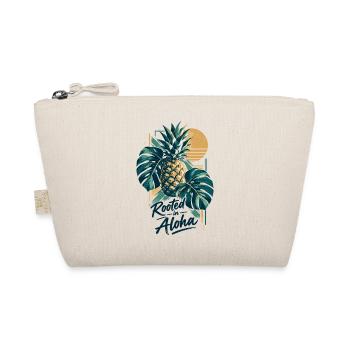 Minimalistische Monstera & Ananas: Aloha Vibe - Bio-Täschchen - Natur - Vorne