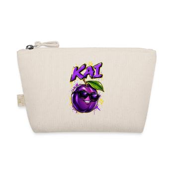 KAI Plum Graffiti Sonnenbrillen-Design - Bio-Täschchen - Natur - Vorne