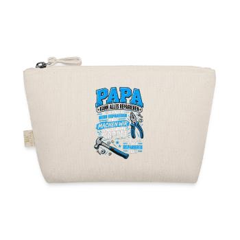 Papa kann alles reparieren – Handwerker Humor - Bio-Täschchen - Natur - Vorne