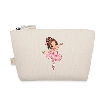Ballerina Kawaii Style – Süßes Tanzmotiv - Bio-Täschchen - Natur - Vorne