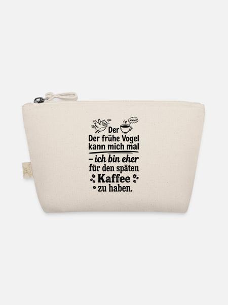 Früher Vogel später Kaffee - Bio-Täschchen - Natur