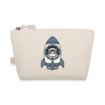 Katze Astronaut Rakete Weltraum Katze Vektor Shirt - Bio-Täschchen - Natur - Vorne