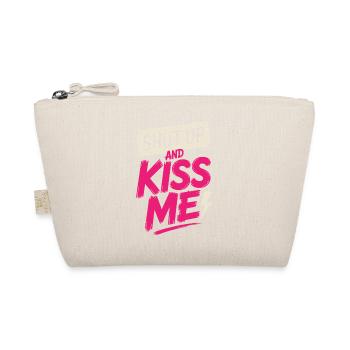Shut Up And Kiss Me Küss Mich Einfach Valentinstag - Bio-Täschchen - Natur - Vorne