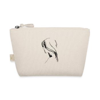 Portrait Woman Tattoo with Stylish Long Hair - Organic Pouch - nature - Front