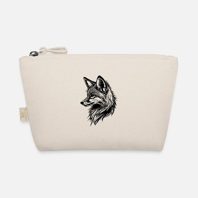 Cute elegant fox in tattoo ink Organic Pouch