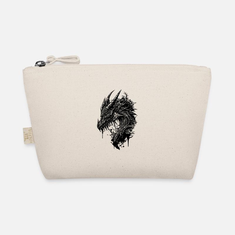 Creepy vintage dragon Organic Pouch
