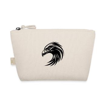 Elegant Tribal Eagle Logo in Tattoo Style - Organic Pouch - nature - Front