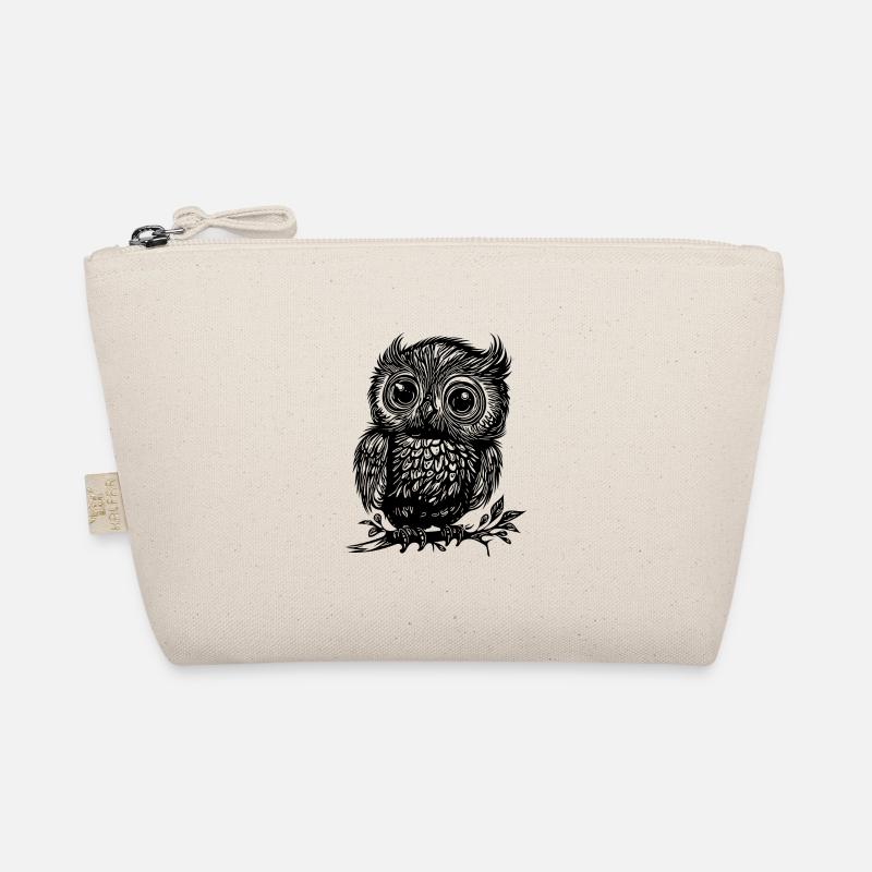 Süsse niedliche vintage Eule Bio-Täschchen