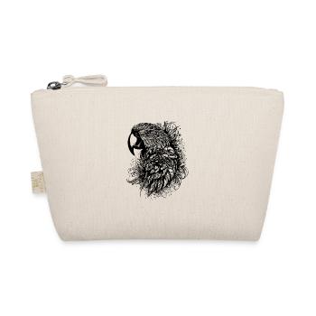Parrot Vintage Bird Portrait Drawing - Organic Pouch - nature - Front