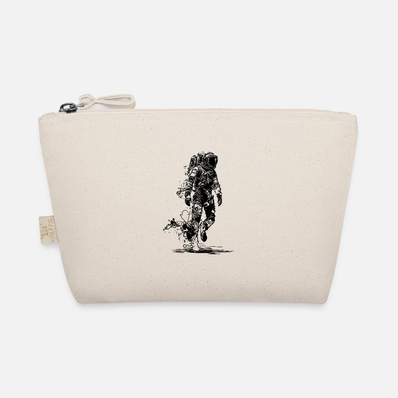 Astronaut walking over moon dust Organic Pouch