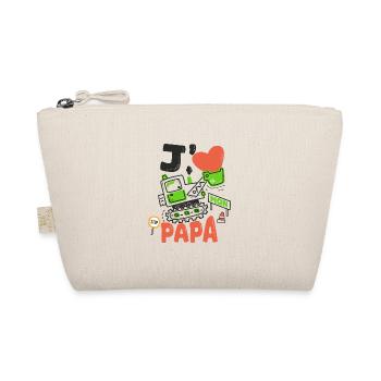 J'aime mon papa cadeau père et fils fille - Trousse biologique - nature - Devant