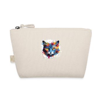 Tête de chat Pop Art - Trousse biologique - nature - Devant