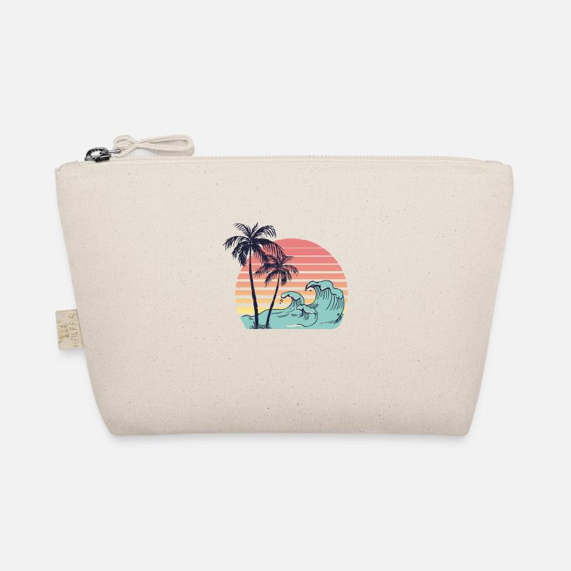Palm trees and waves - Bio-Täschchen - Natur
