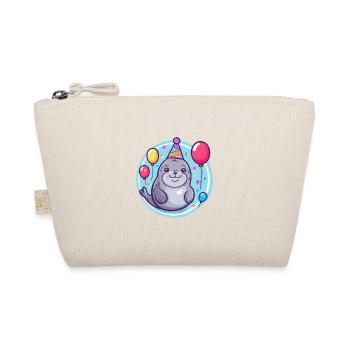 Seal Animal Birthday Baby - Organic Pouch - nature - Front