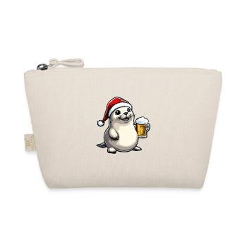 Robbe Tier Bier Xmas Weihnachten - Bio-Täschchen - Natur - Vorne