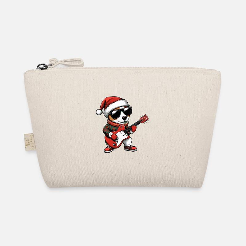 Jack Russel Terrier Chien Noël Rocker Gitarr Trousse biologique
