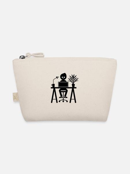 Worker Computer Job Learning - Organic Pouch - nature - Front