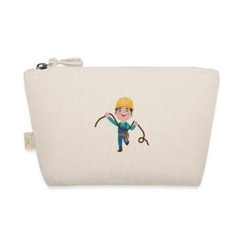 hold the line construction worker with line electrician - Organic Pouch - nature - Front