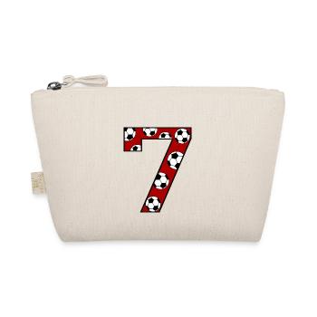 7th Birthday Football Red - Organic Pouch - nature - Front