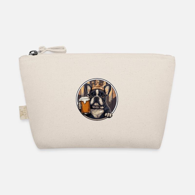 French Buldogge Dog Beer Comic Organic Pouch
