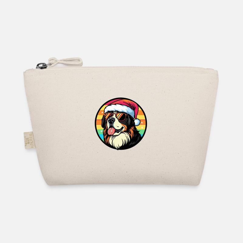 Saint Bernard Dog Christmas Cool Organic Pouch