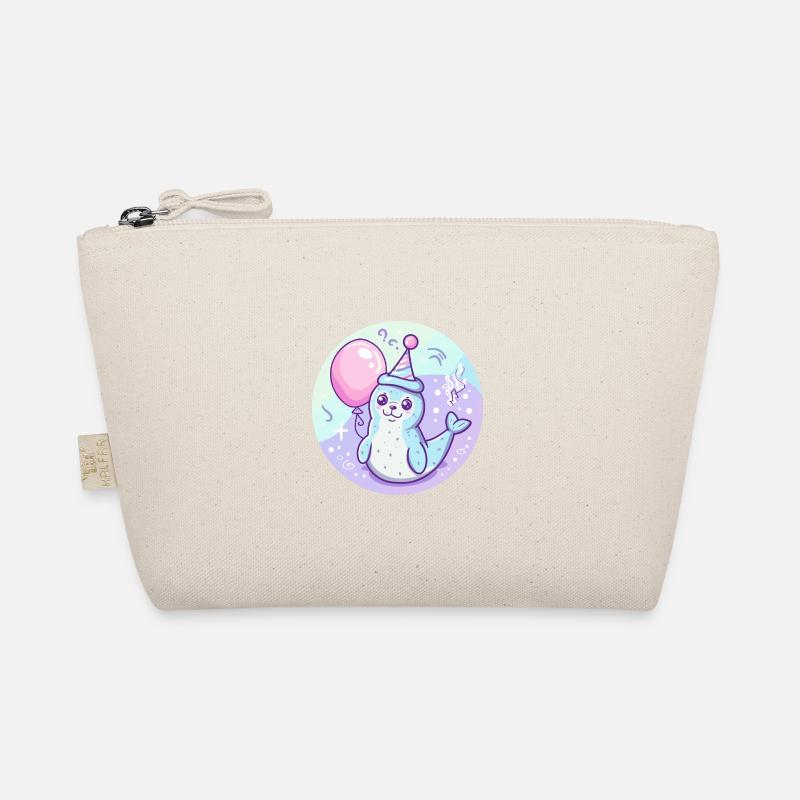 Robbe Tier Geburtstag Comic Bio-Täschchen