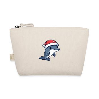 Dolphin Christmas Cute - Organic Pouch - nature - Front
