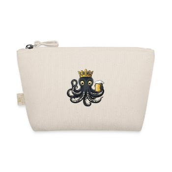 Oktopus Bier Lustig - Bio-Täschchen - Natur - Vorne