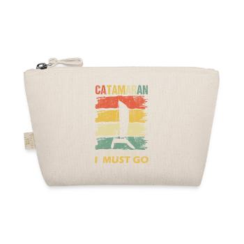 Catamaran Calls to Saying Lustig Retro Style - Organic Pouch - nature - Front