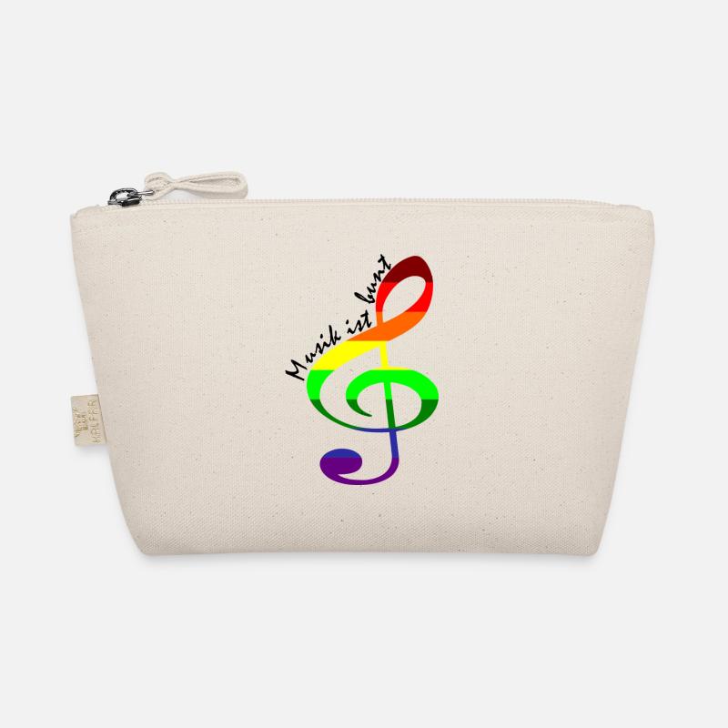 Notenschlüssel Regenbogenfahne Regenbogenfarben Bio-Täschchen