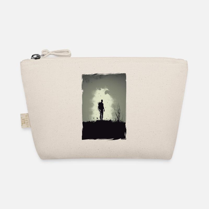 Zombie Illustration Minimalistisches Design - Bio-Täschchen - Natur