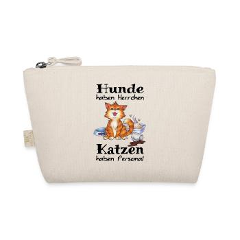 Hunde haben Herrchen Katzen haben Personal - Bio-Täschchen - Natur - Vorne