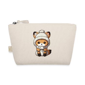 Fuchs Winter Tier Baby Comic - Bio-Täschchen - Natur - Vorne