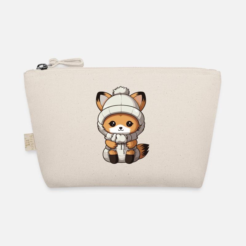 Fuchs Winter Tier Baby Comic Bio-Täschchen