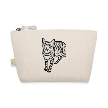 Black Cat Cat Sweet Kitten Christmas Gift - Organic Pouch - nature - Front
