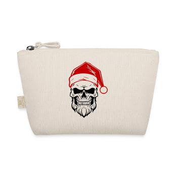 Santa Claus Skull - Organic Pouch - nature - Front