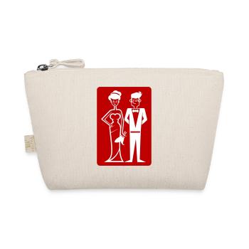 Wedding Couple Icon - Organic Pouch - nature - Front