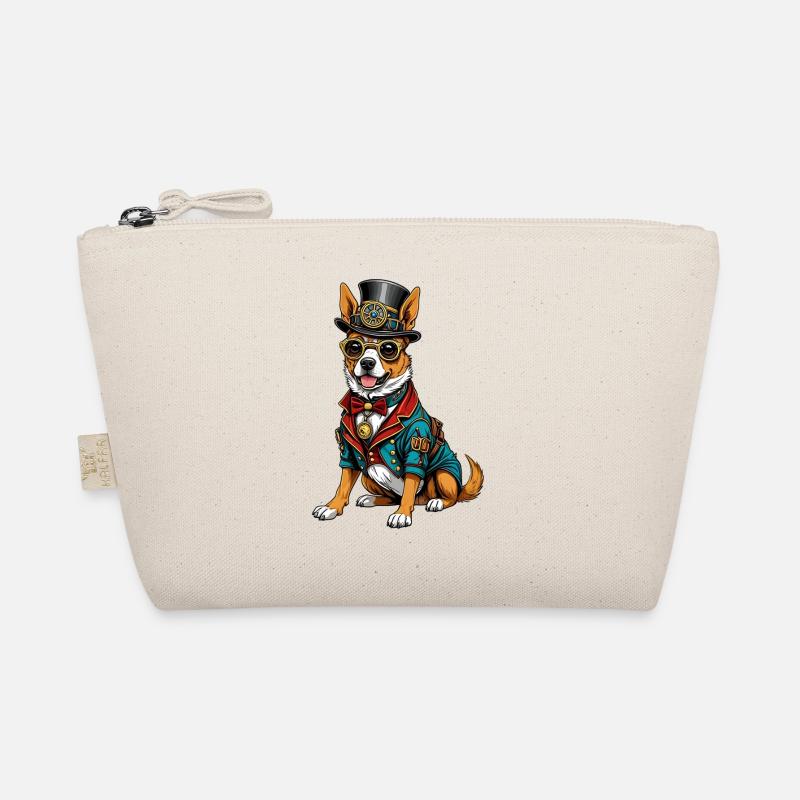 Steampunk dog Organic Pouch