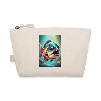 Angry looking piranha fish - Organic Pouch - nature - Front