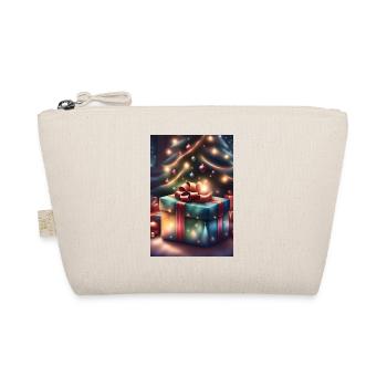 Festive gift box under a Christmas tree - Organic Pouch - nature - Front
